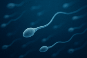 Espermatozoides al microscopio que representan la infertilidad masculina
