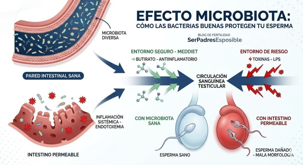 "EFECTO MICROBIOTA: CÓMO LAS BACTERIAS BUENAS PROTEGEN TU ESPERMA"