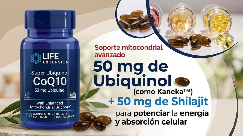 Life Extension Super Ubiquinol CoQ10 Life Extension es reconocida por estar a la vanguardia en nutrición ortomolecular y longevidad celular